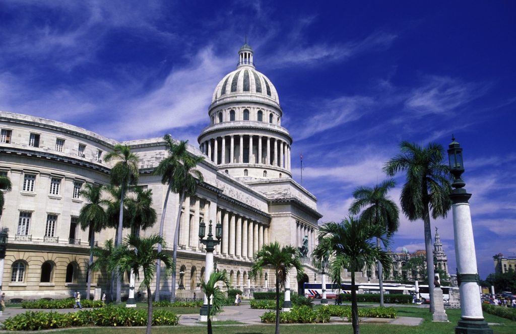 the capitolio National in the city of Havana on Cuba in the caribbean sea.