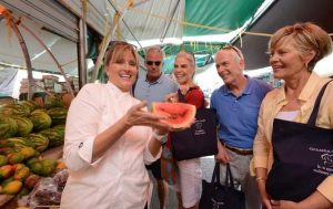 Oceania Cruises' culinary tours take in fresh fruit at local markets