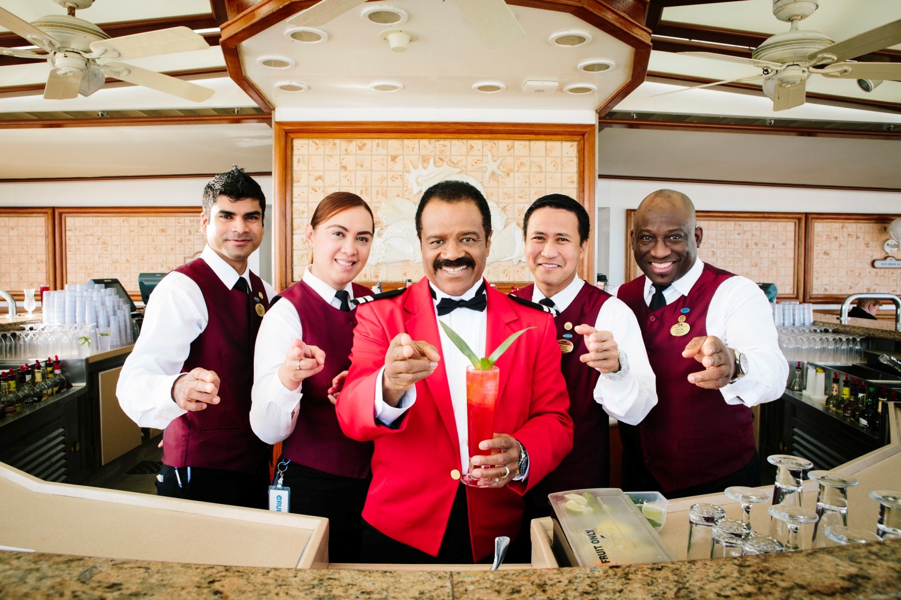 Ted Lange "The Isaac" Cocktail Shoot Aboard Crown Princess