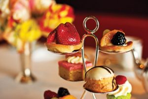 Petit-fours and hors d'oeuvres for afternoon tea