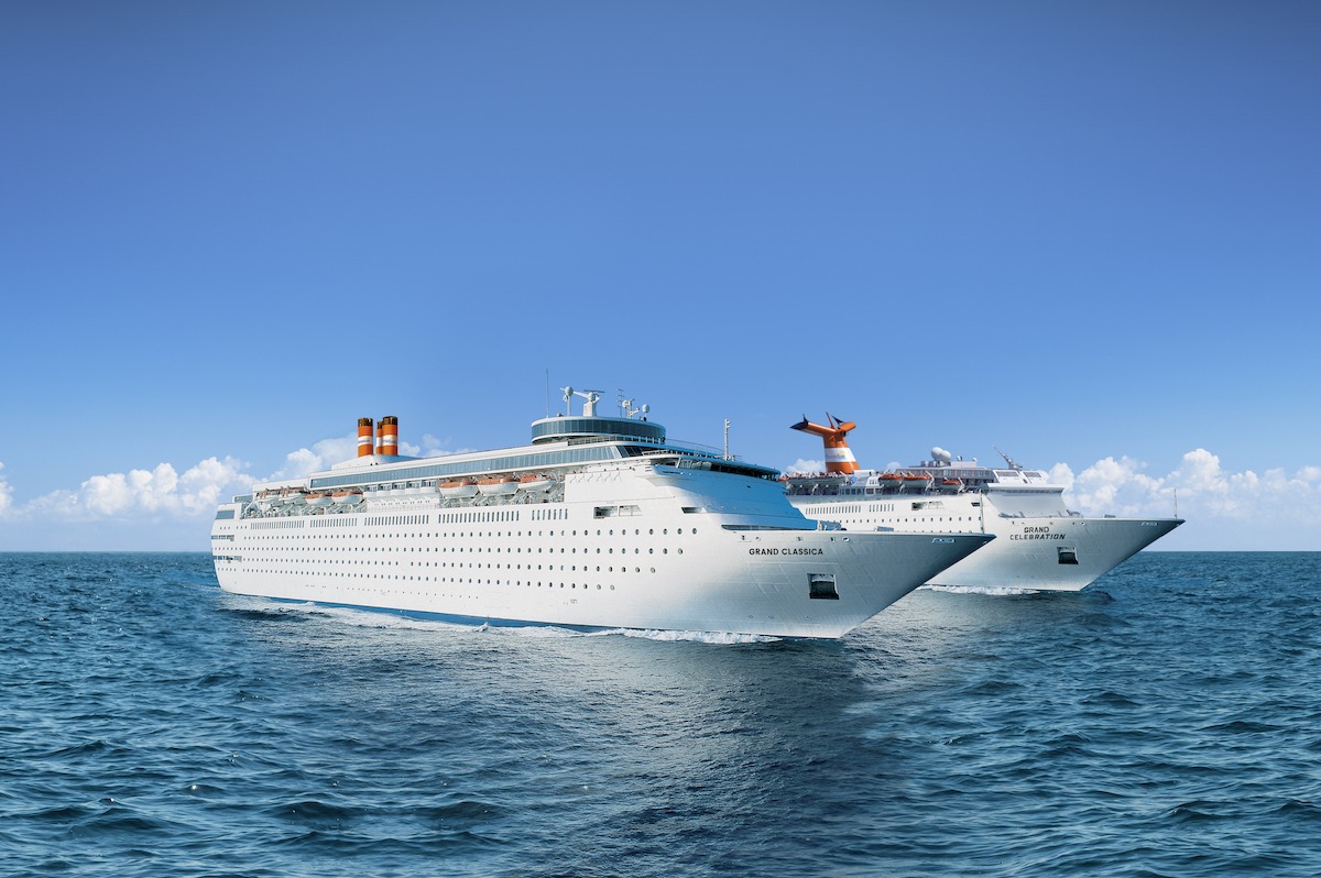 Grand Celebration and Grand Classica, the two ships of Bahamas Paradise Cruises, formerly Celebration Cruise Line.