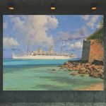 Cruise ship painting by Stephen Card