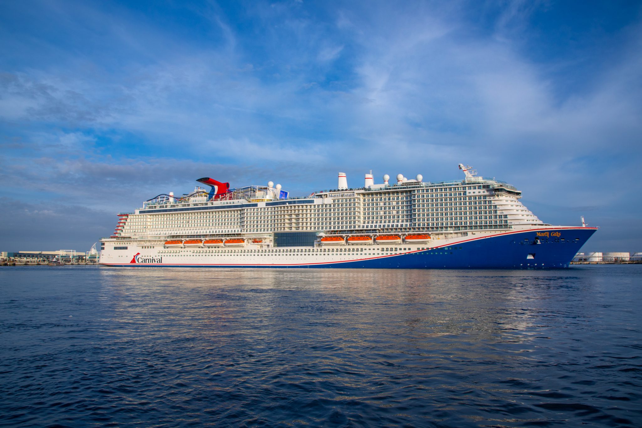 Mardi Gras Docks at Port Canaveral for the First Time | Porthole Cruise ...