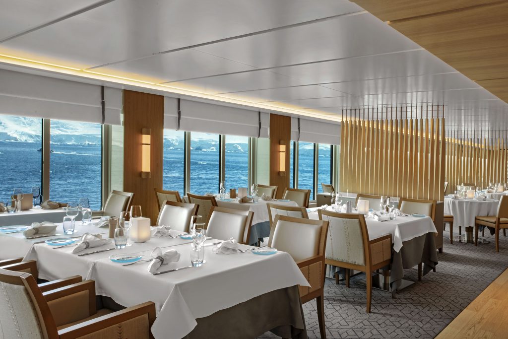 The Restaurant on-board the Viking Octantis ship