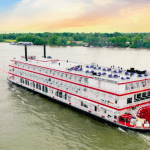 American Countess paddling down the broad Mississippi River. Photo:American Queen Voyages